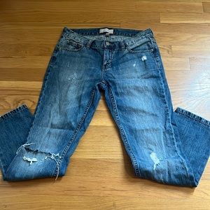 Banana Republic boyfriend distressed jeans 00 petite